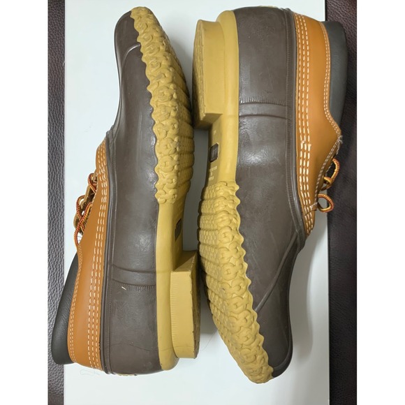 L.L. Bean Duck Boots Mens 14M Brown Gumshoe 3-Eye Waterproof Leather Rain Boots main image 5